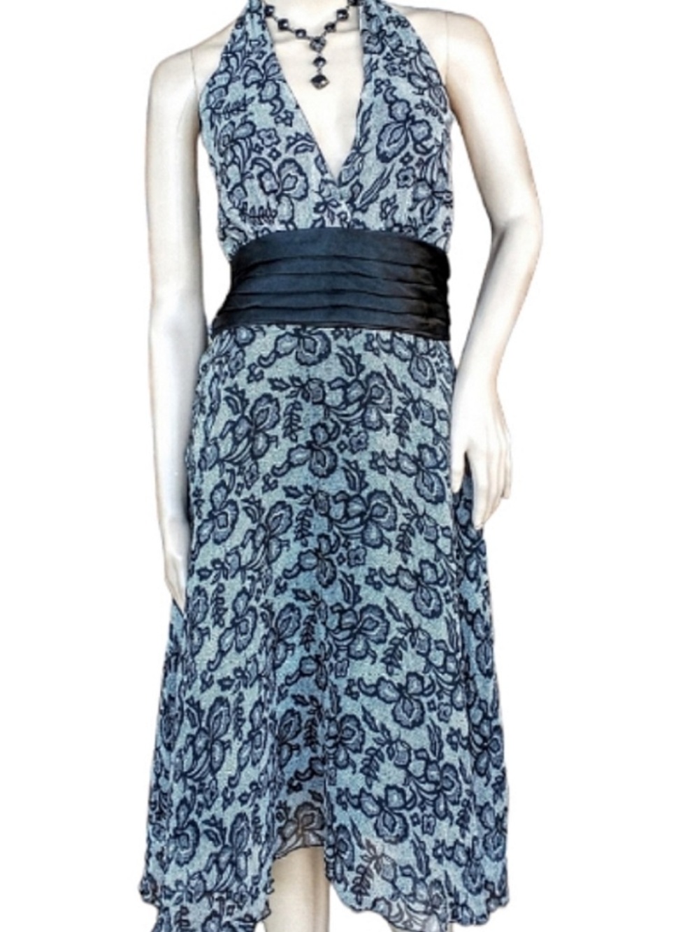 Mix It Black and White Lace Backless Dress